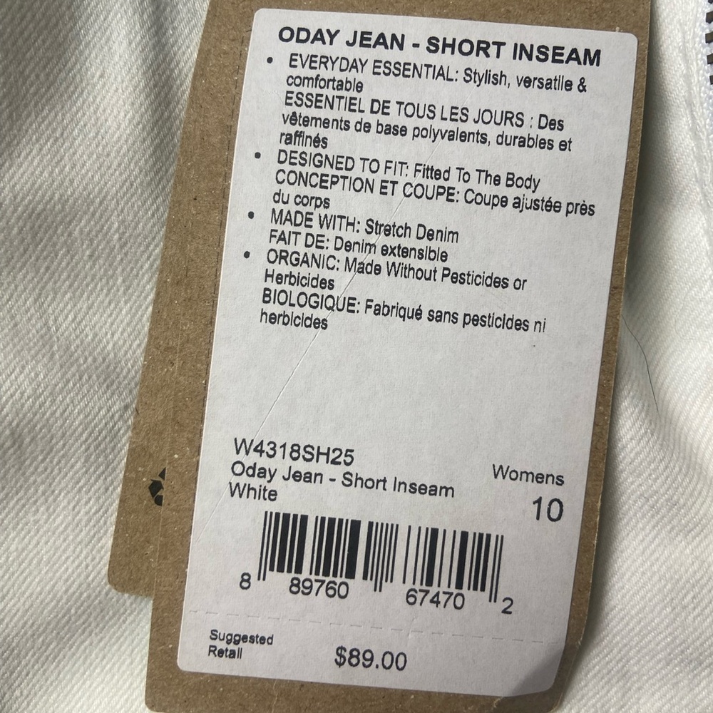 Prana White Oday Jeans new with tags. US Size 10. 28” inseam. - Picture 6 of 7